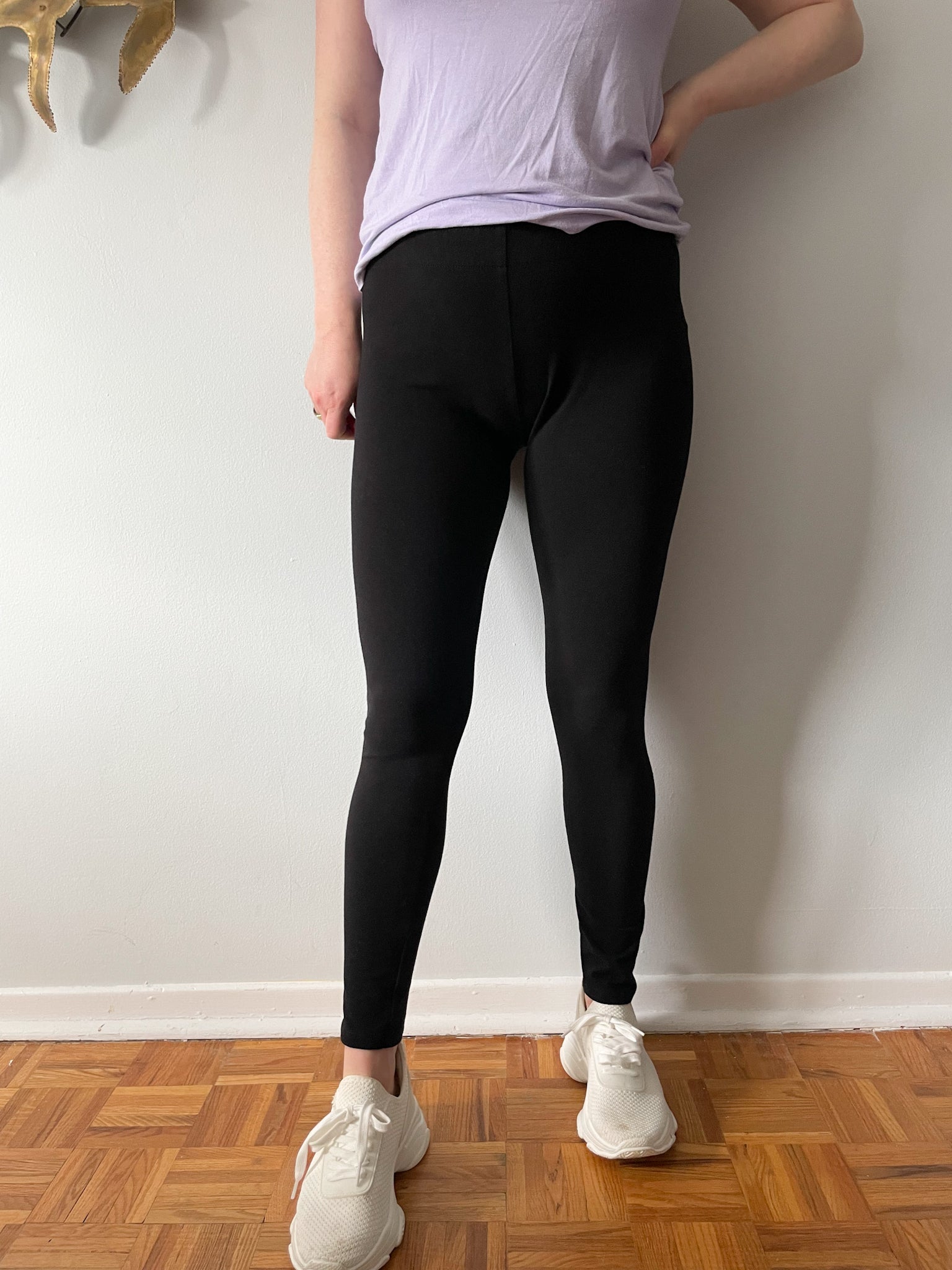 GARAGE Black Leggings Women's Small Lightweight Cotton Blend Style #11319