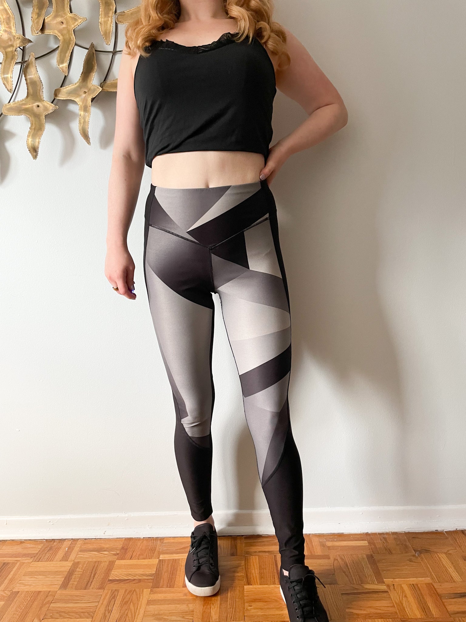 Polyester Spandex New High Elastic Women Yoga Leggings Printed