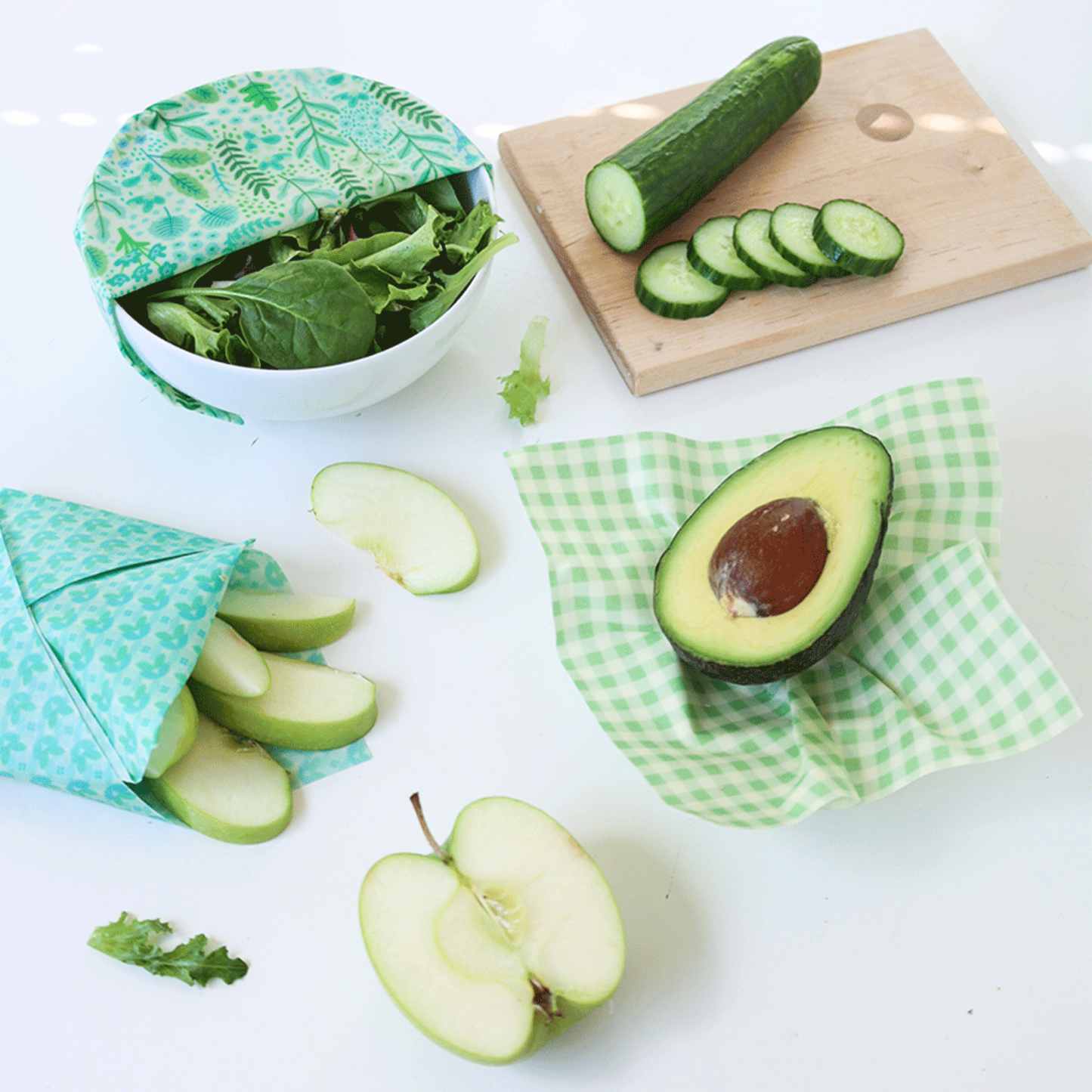 Beeswax Wrap Variety Set - Green