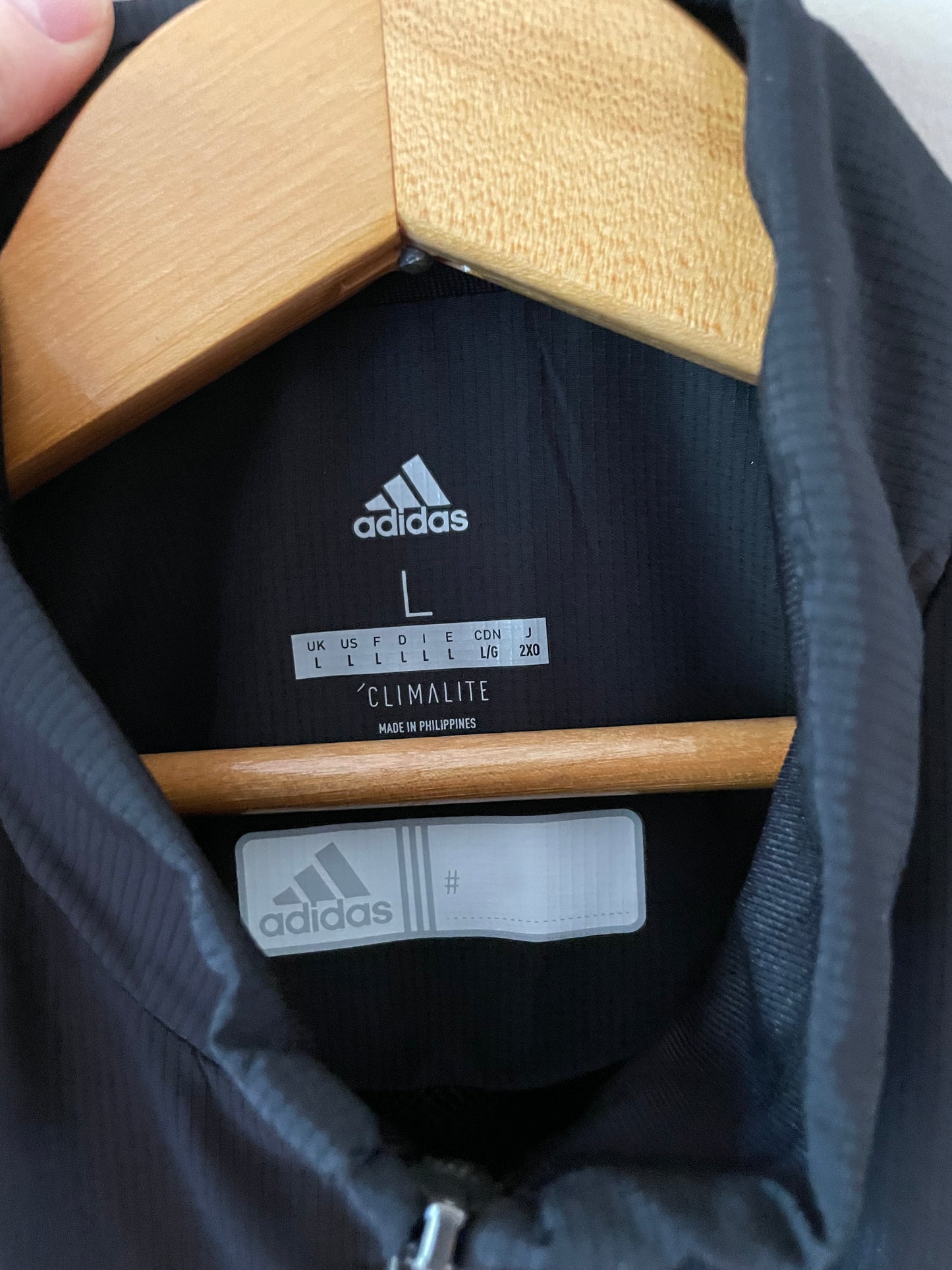 Adidas Laurier Black Climalite Zipper Jacket - L/XL