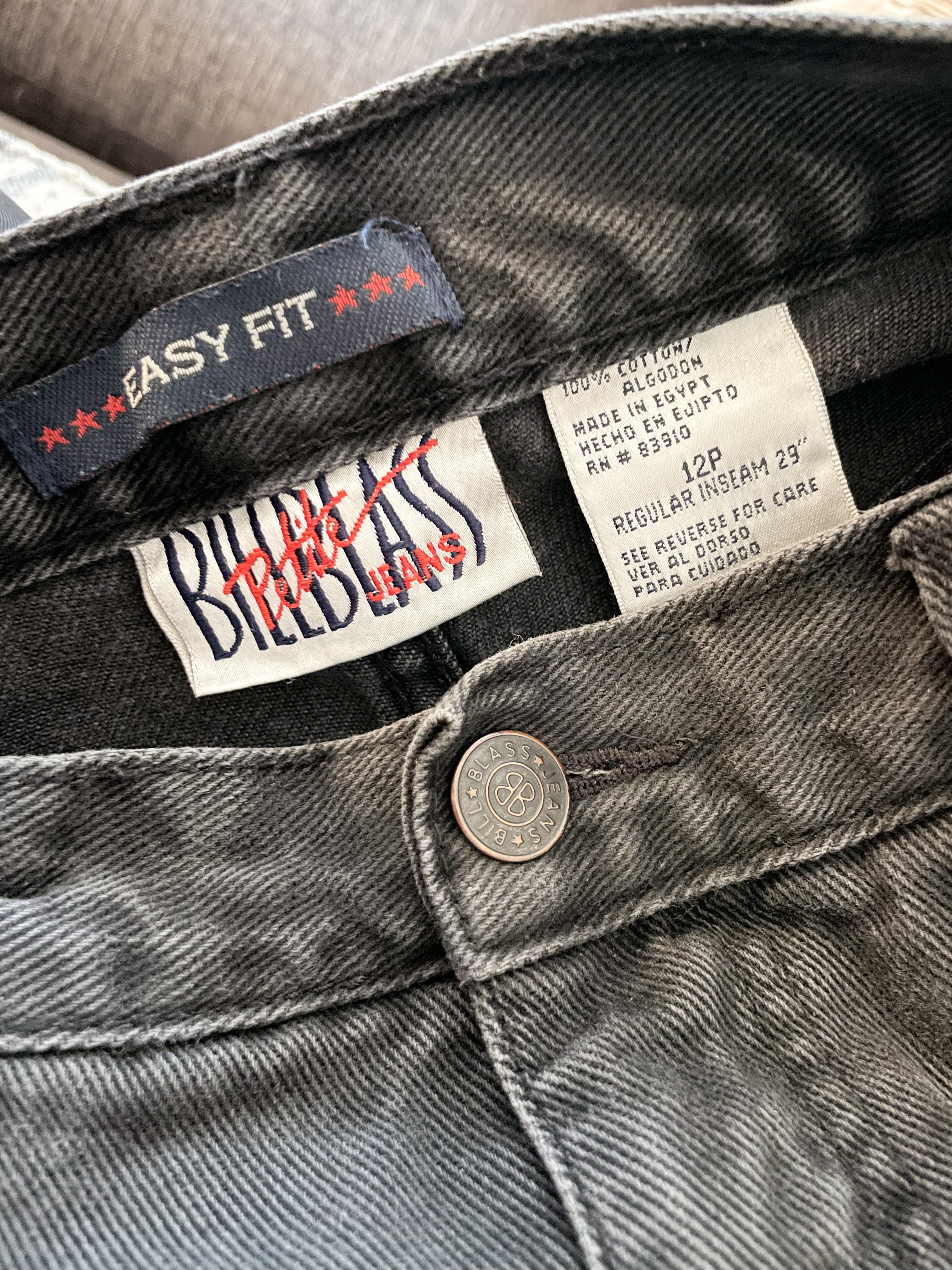 Bill Blass Vintage Black Barrel Leg Jeans Size 12 Le Prix Fashion Consulting