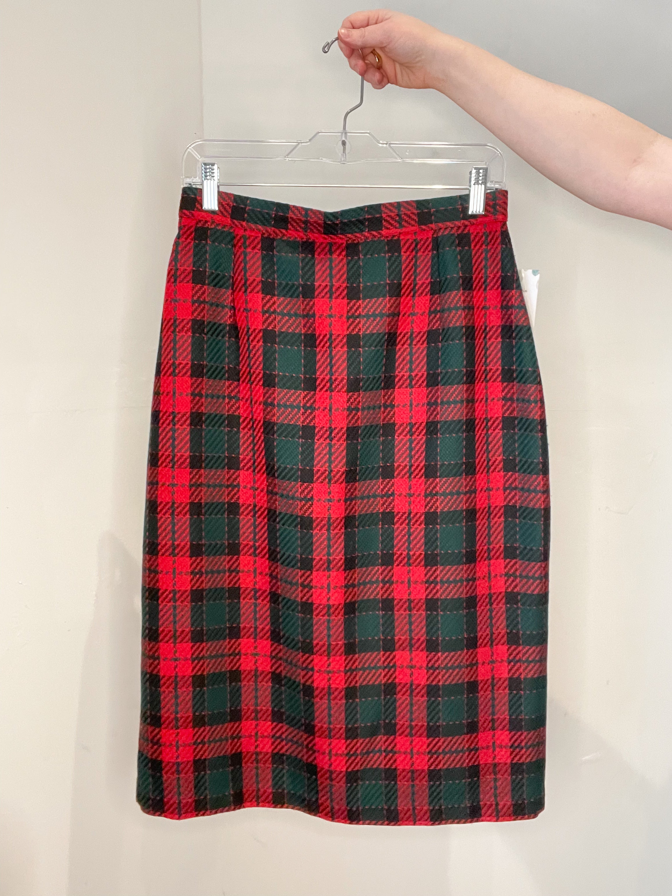 Marks and spencer shop red midi skirt