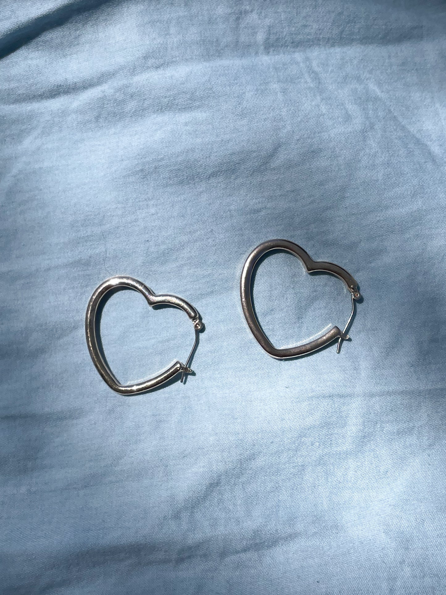 Gold Heart Hoop Earrings