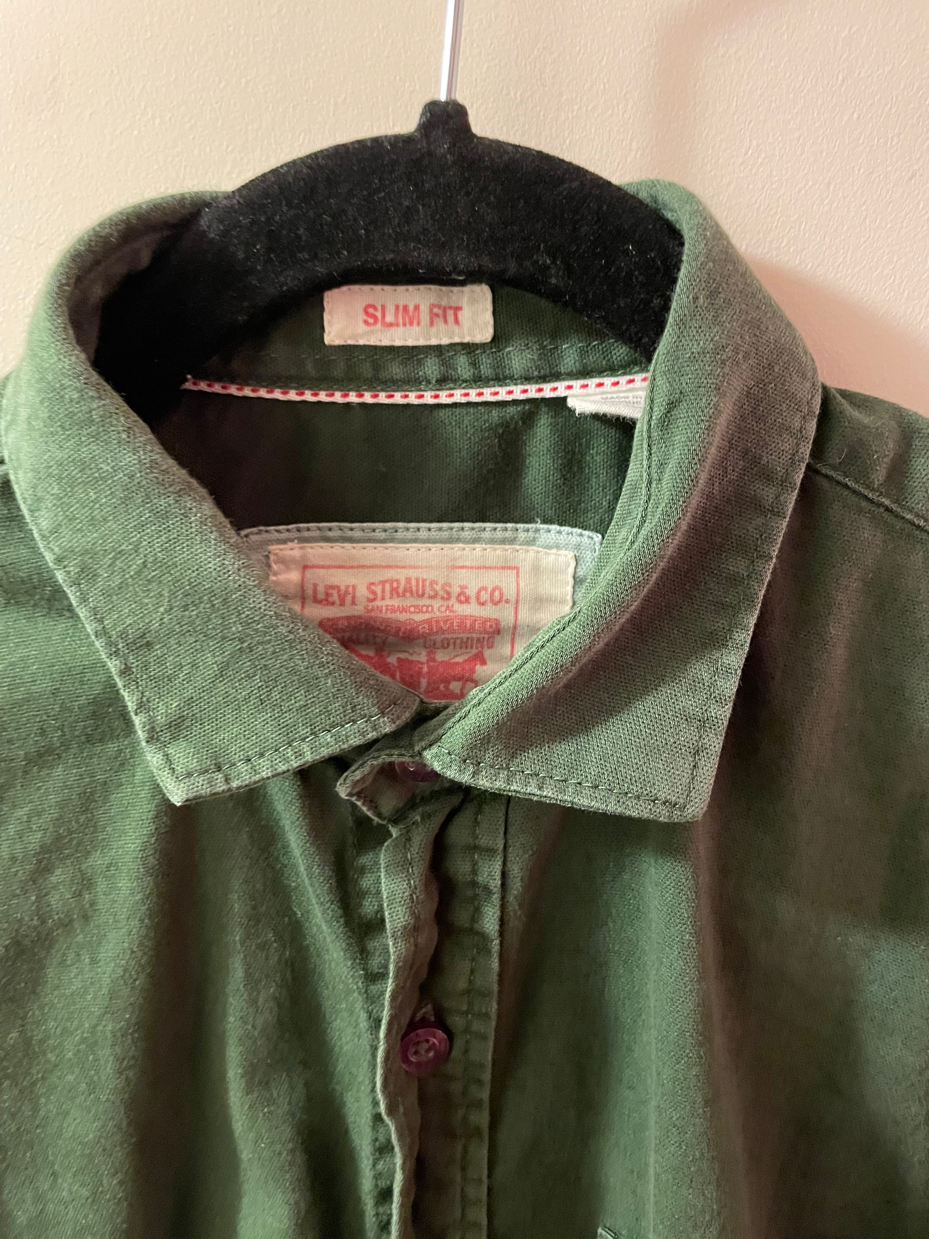 Levi's olive green shirt on sale