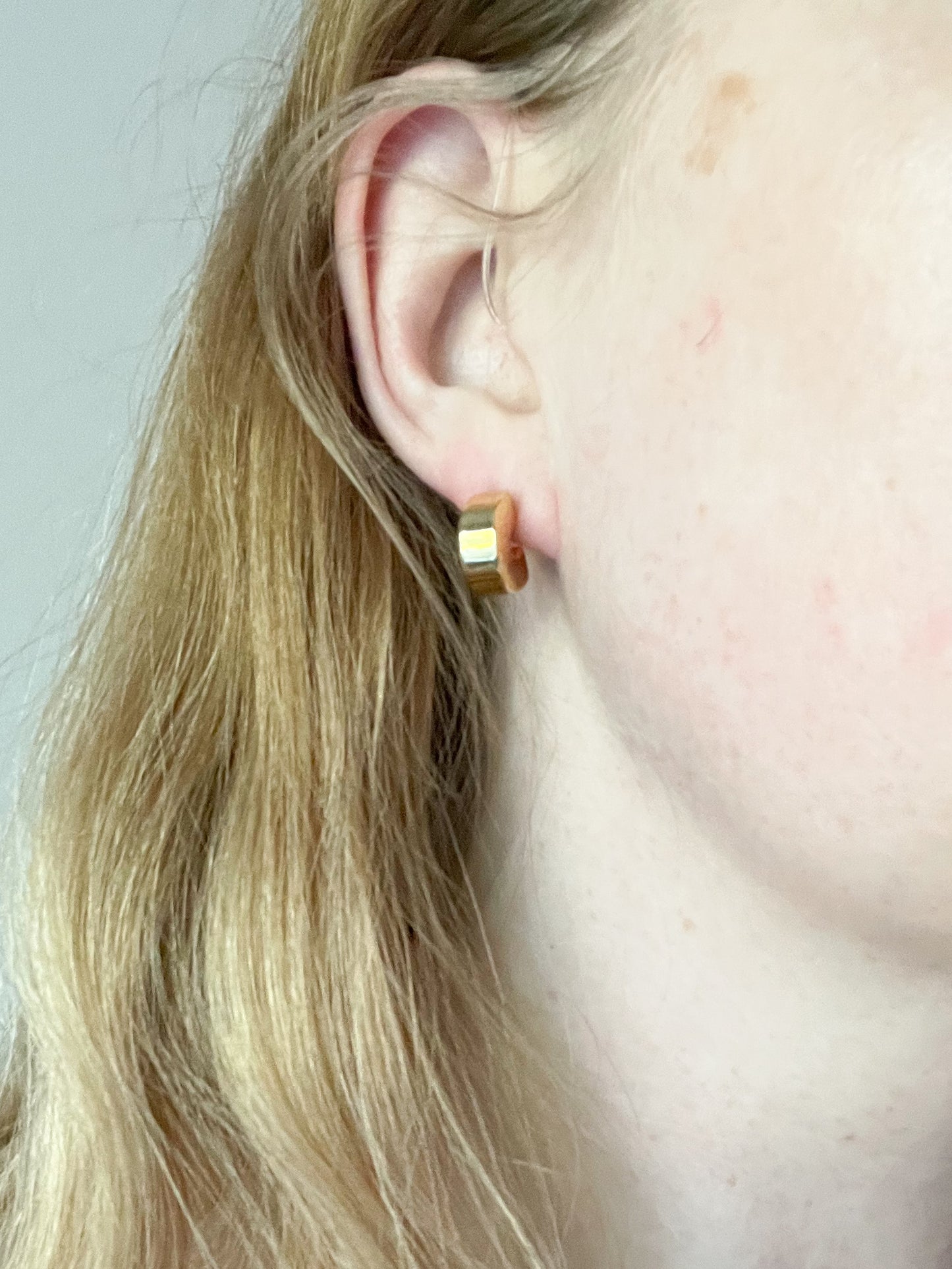 Gold Mini Chunky Hoop Earrings