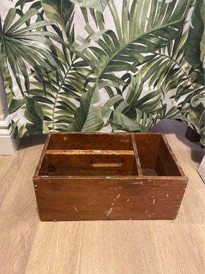 Vintage Antique Rustic Wooden Carpender’s Tool Caddy/Carrier Tool Box - Pick Up & Local Delivery Only