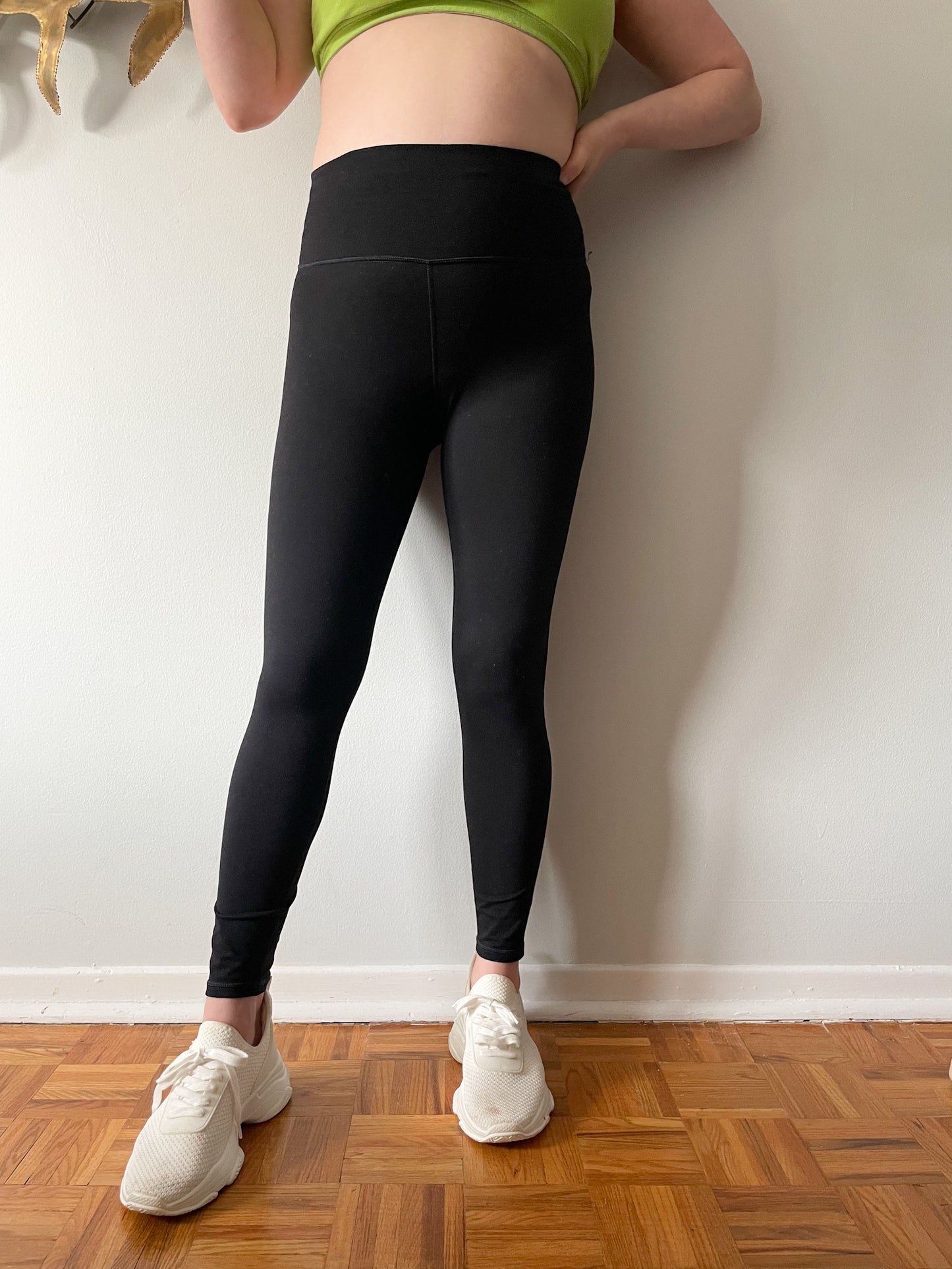 Plus Size Black Faux Suede Stretch High Waisted Leggings