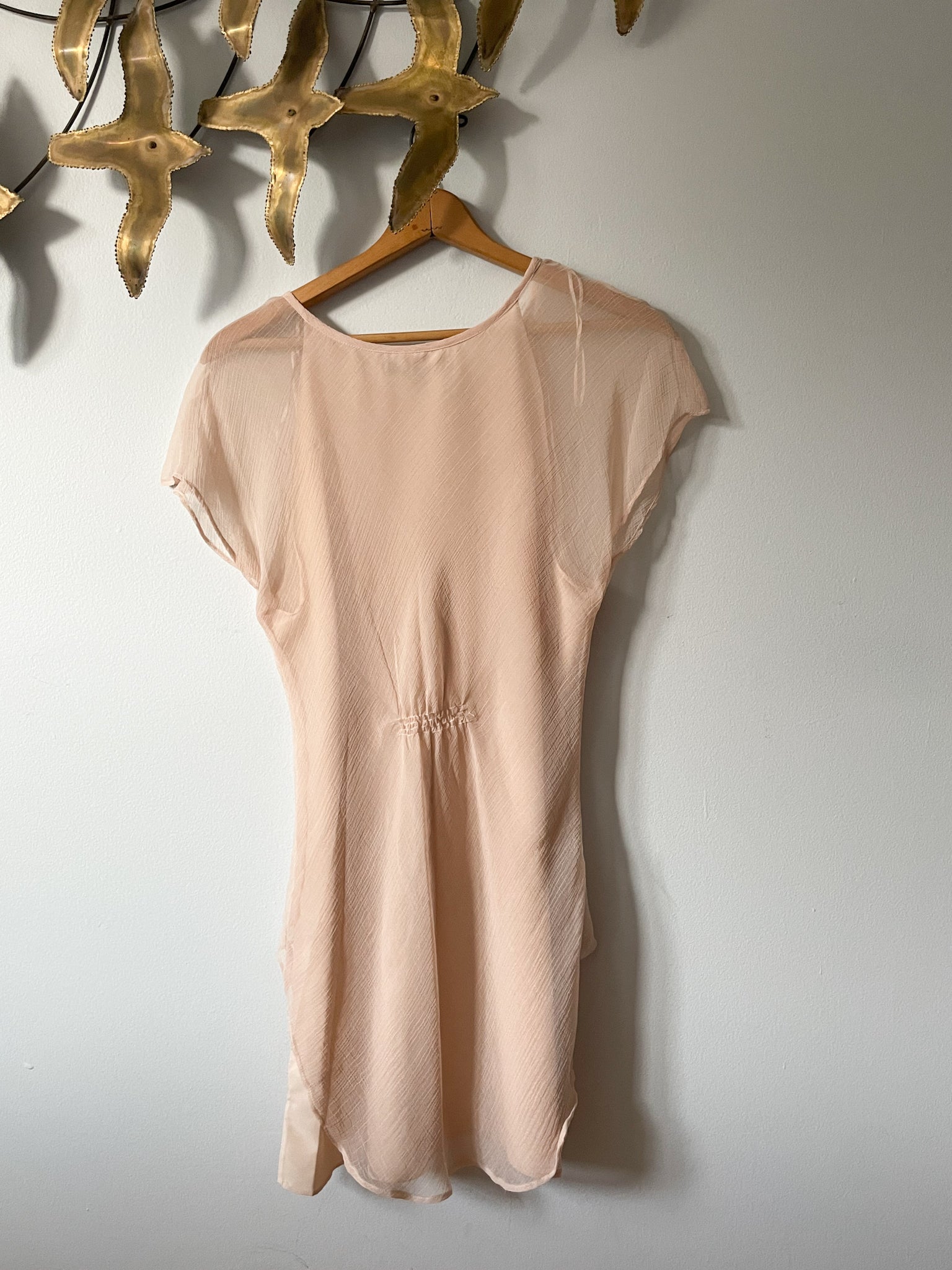 Blush chiffon dress short best sale