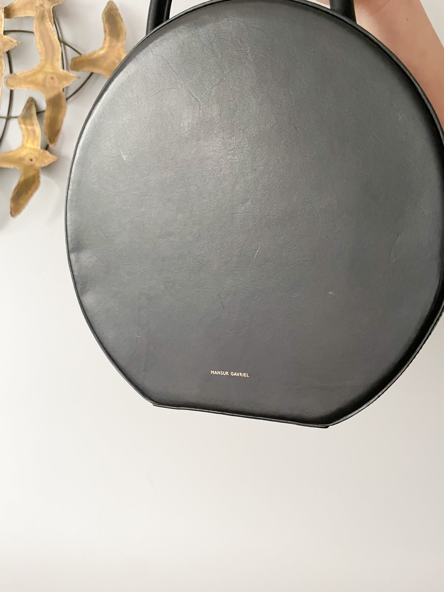 Mansur gavriel leather circle crossbody bag hot sale