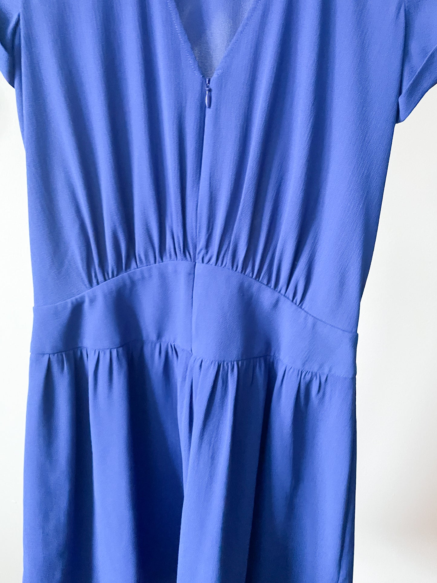 ba&sh Royal Blue V-Neck Mini Dress - Size 0