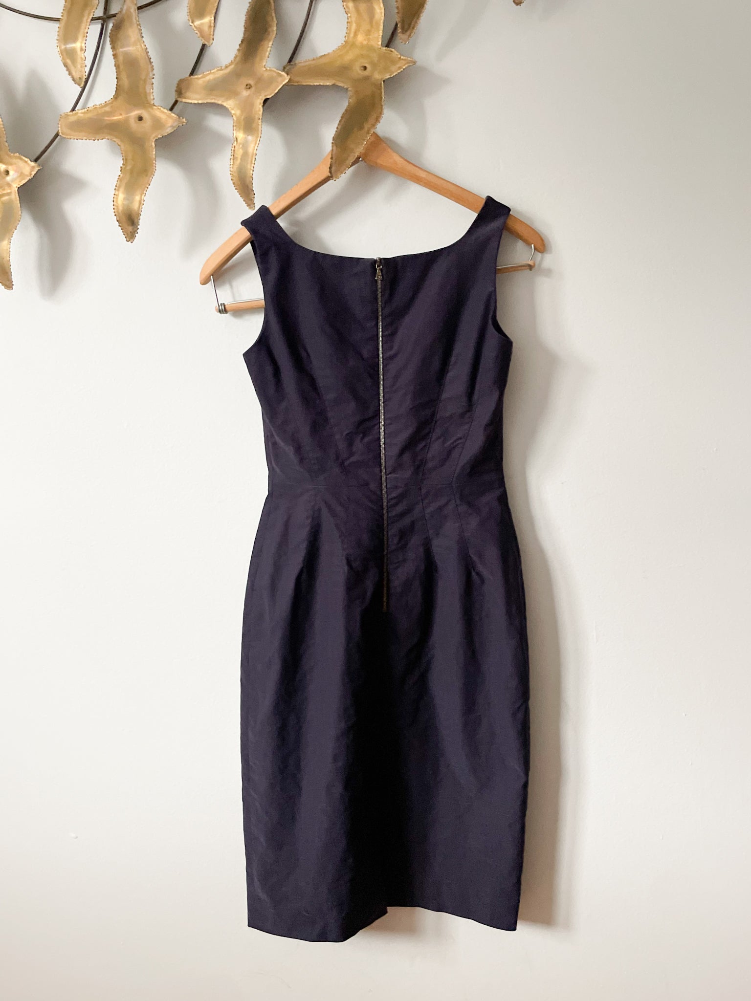 Judith Charles Deep Purple Linen Sheath Dress Size 2