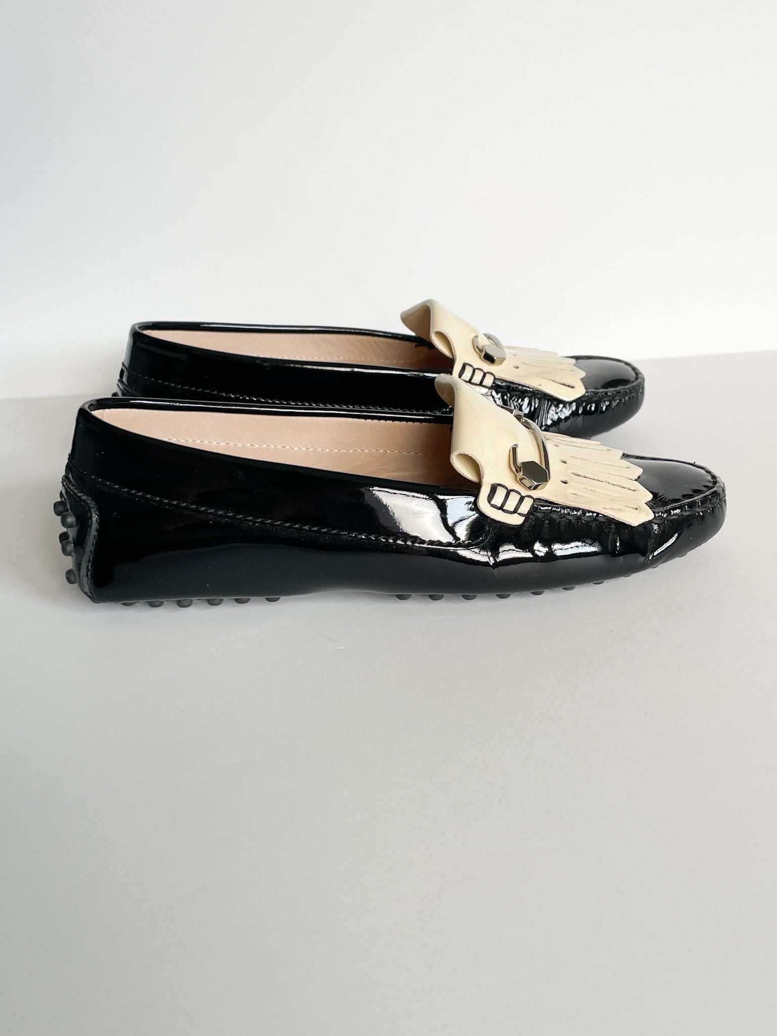 Patent on sale nude loafers