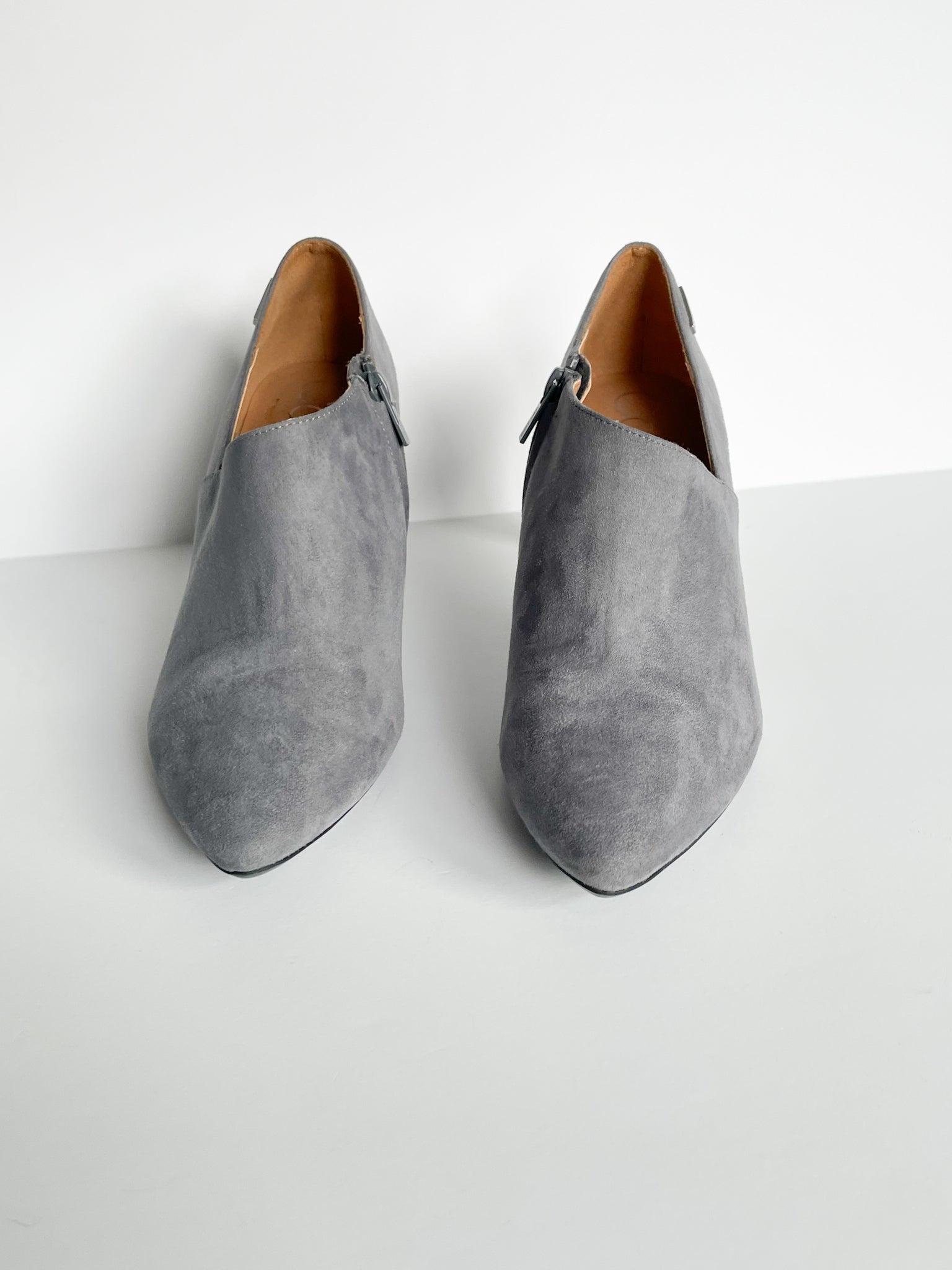 Grey pointed toe on sale booties