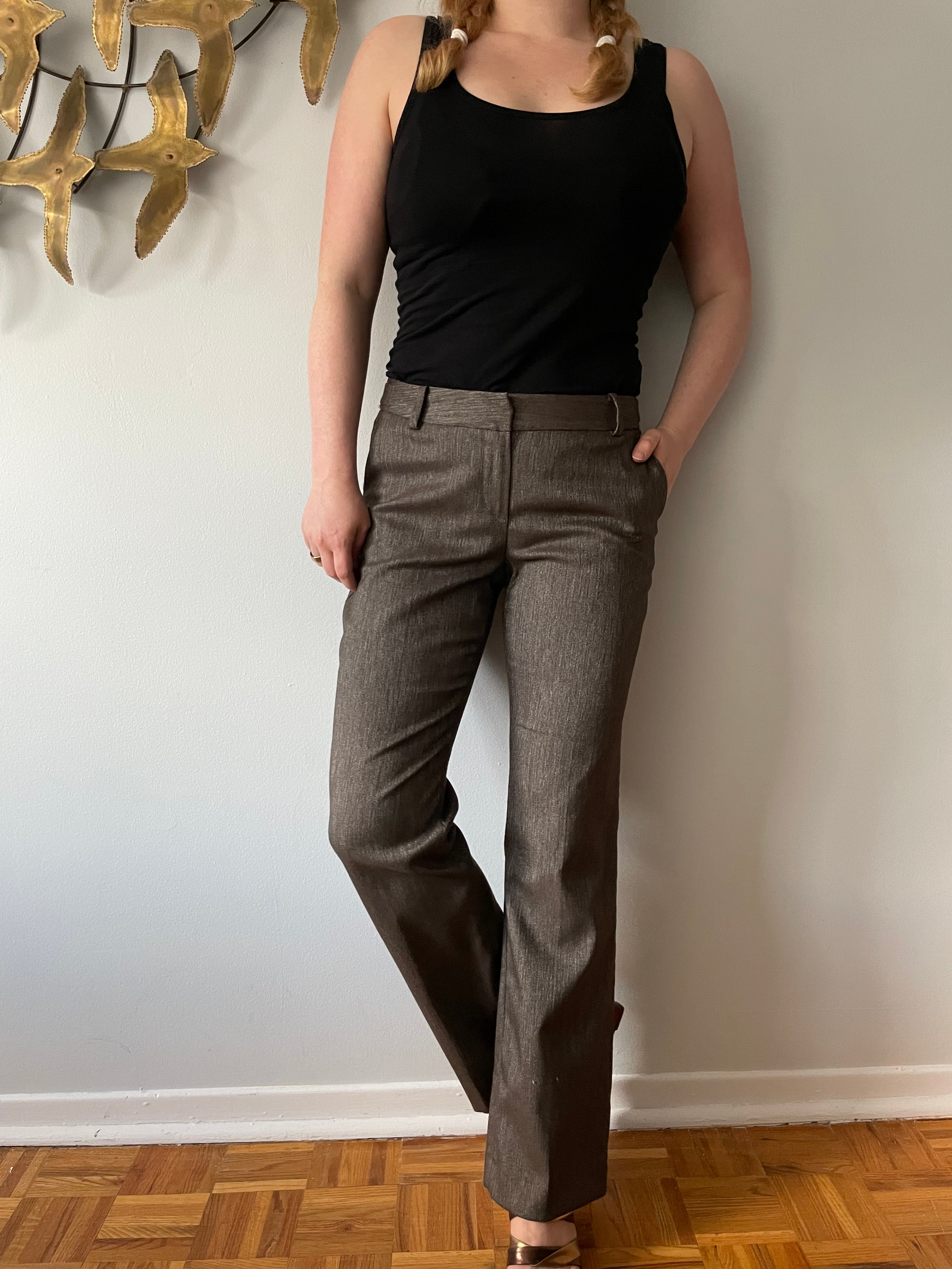 Comma Elegant Summer Trousers Size 36 S TOP Khaki | eBay