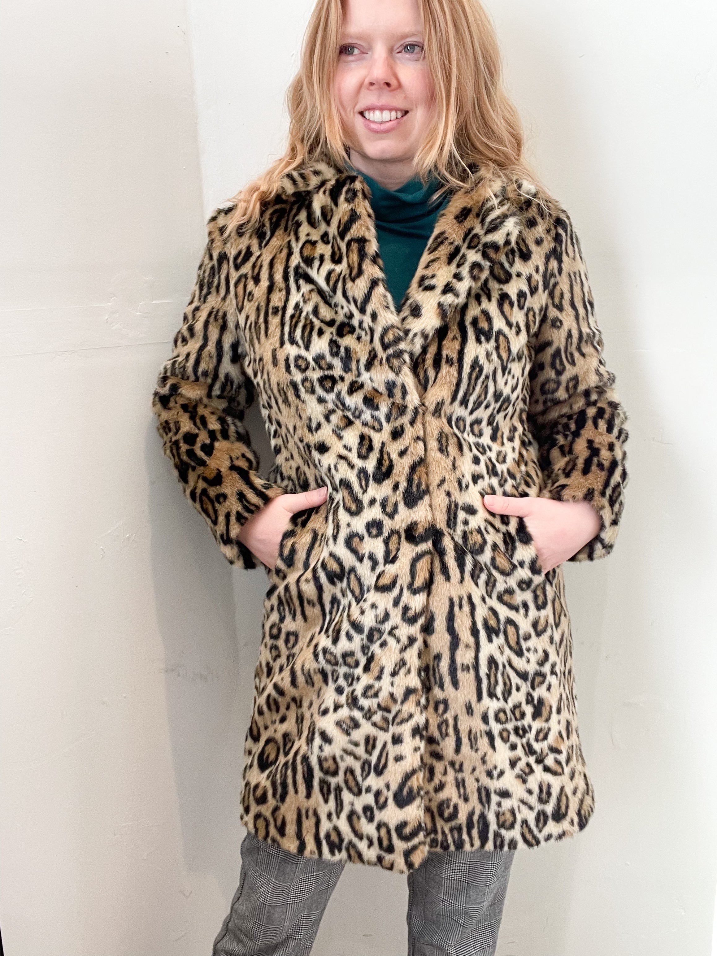 Cheetah faux hotsell fur coat