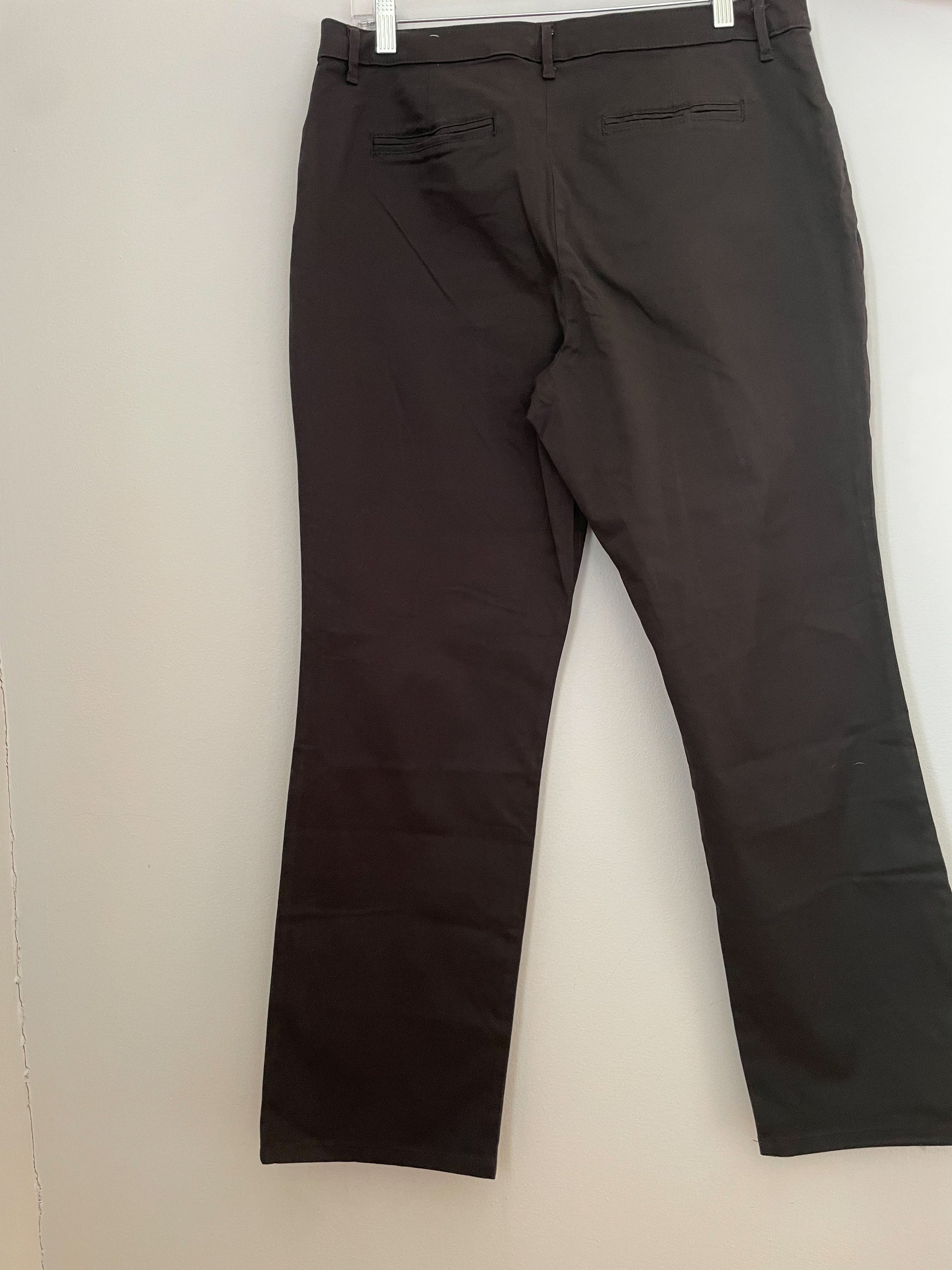 Nygard Black Stretch High Rise Cropped Straight Leg Pants - Size 12