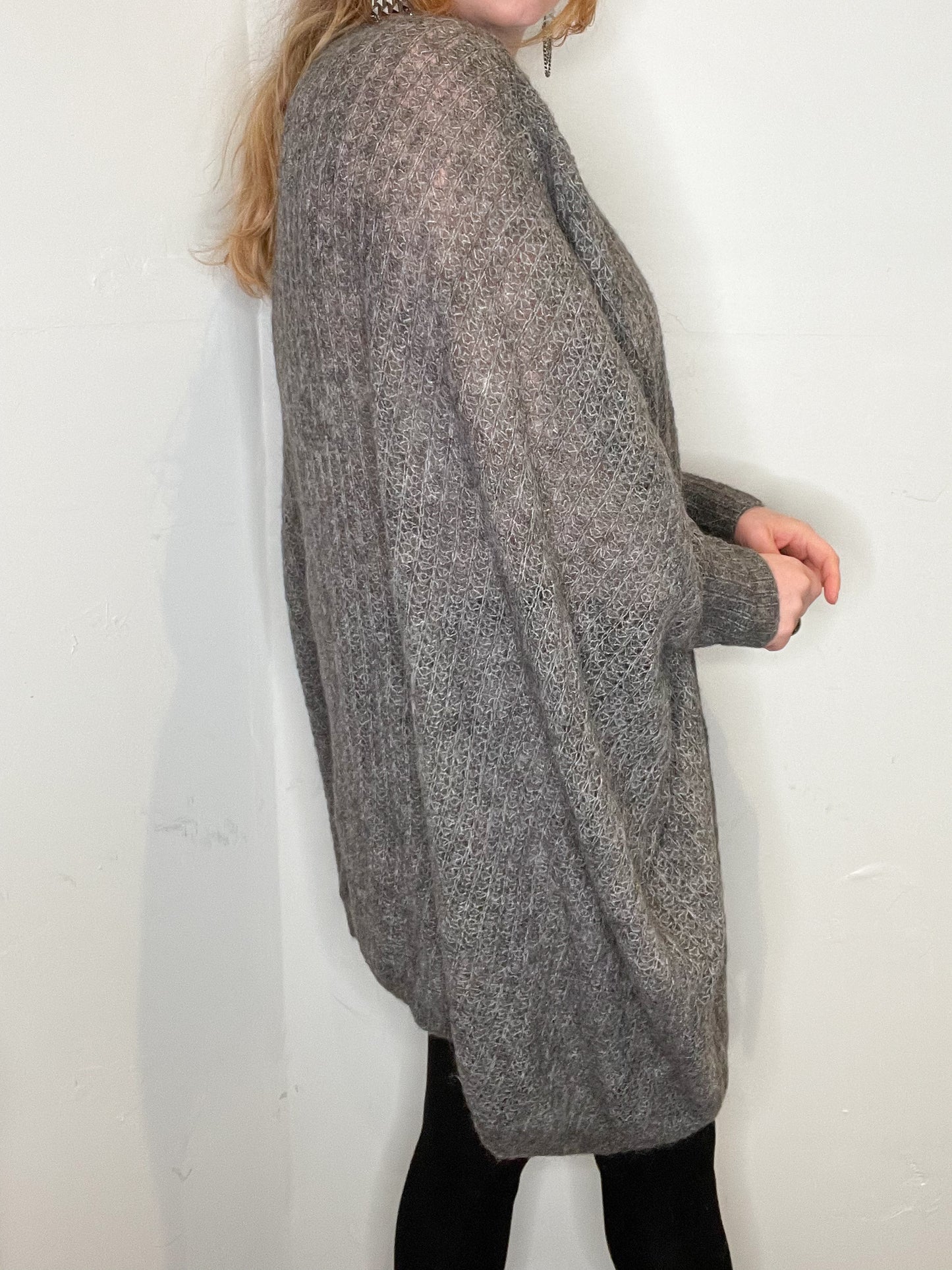 Zara Grey Knit Oversized Alpaca Wool Blend Tunic Top NWT - M/L/XL