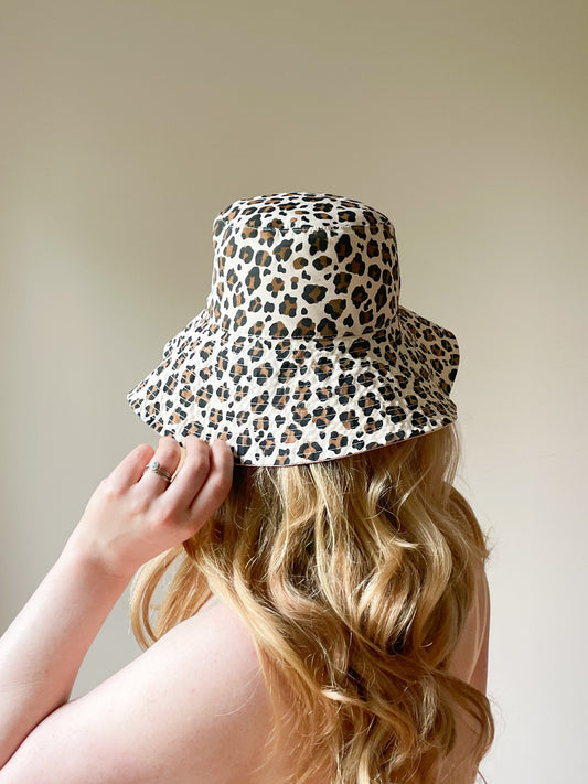 Leopard and Pink Reversible Bucket Hat