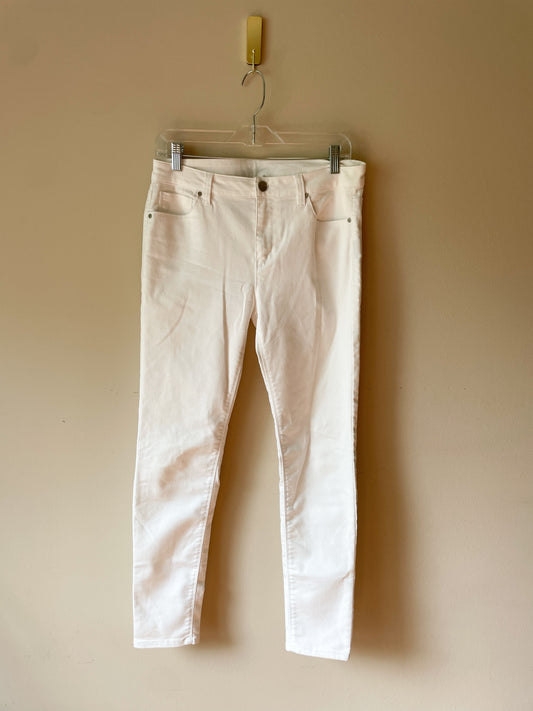 Design Lab White Mid Rise Skinny Stretch Ankle Pants - Size 29