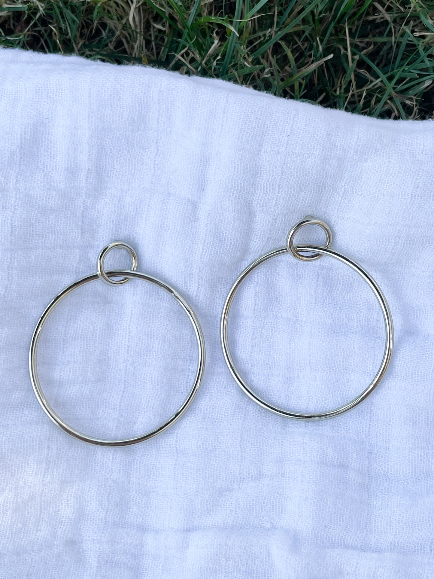 Gold Hoop Drop Earrings