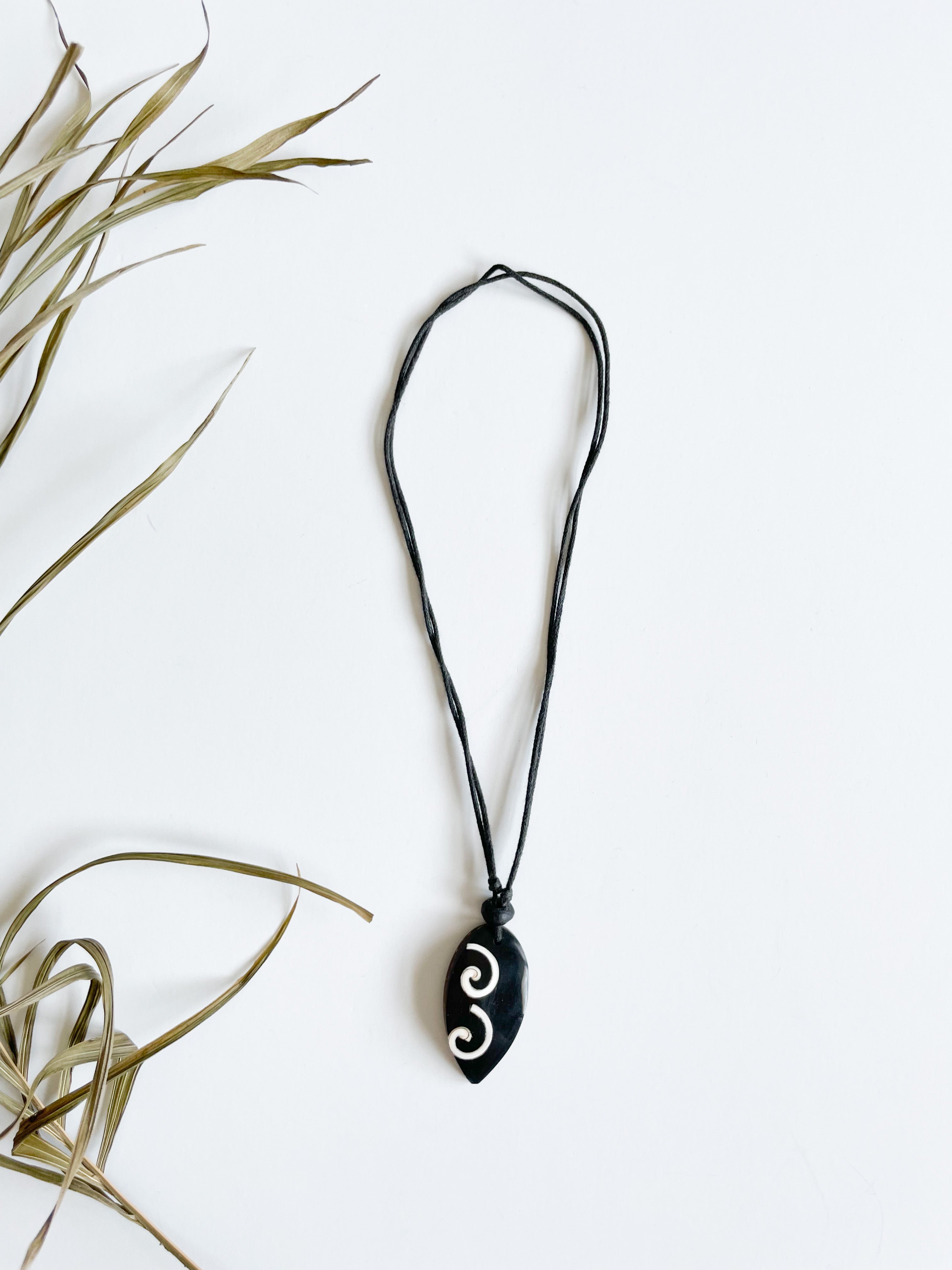 Black adjustable store necklace cord