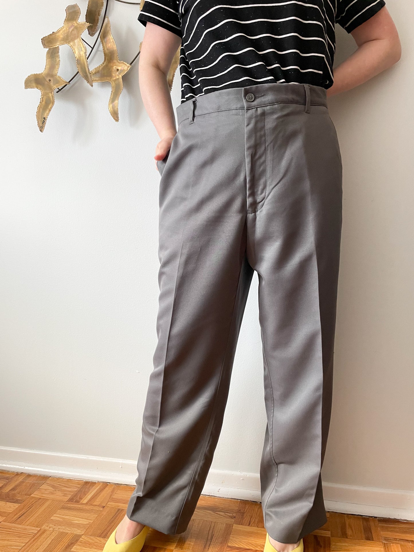 Driven Grey High Rise Trouser Pants - XL – Le Prix Fashion & Consulting