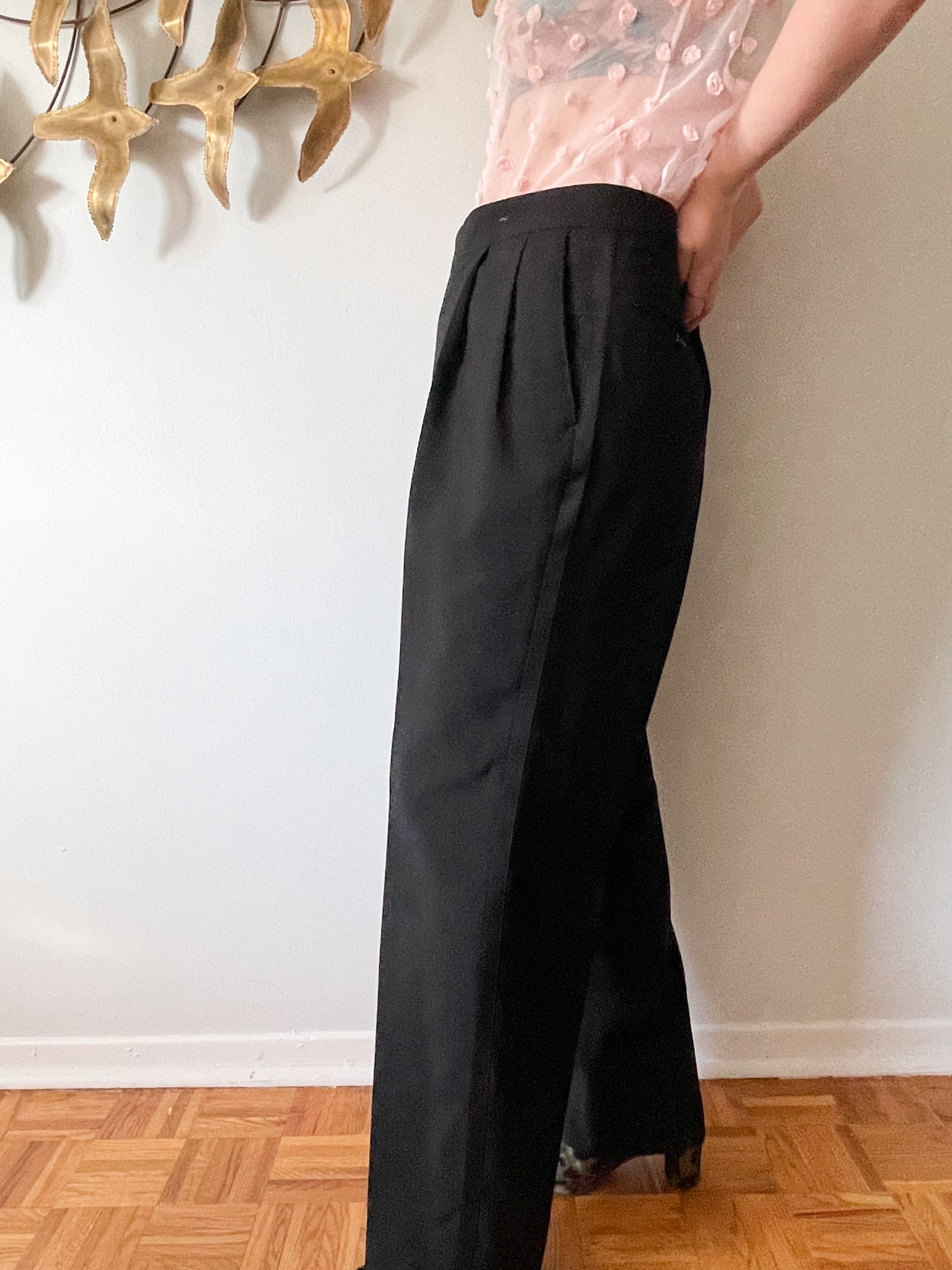 VERA Black High Waist Wide Leg Classic Pants – Matea Designs