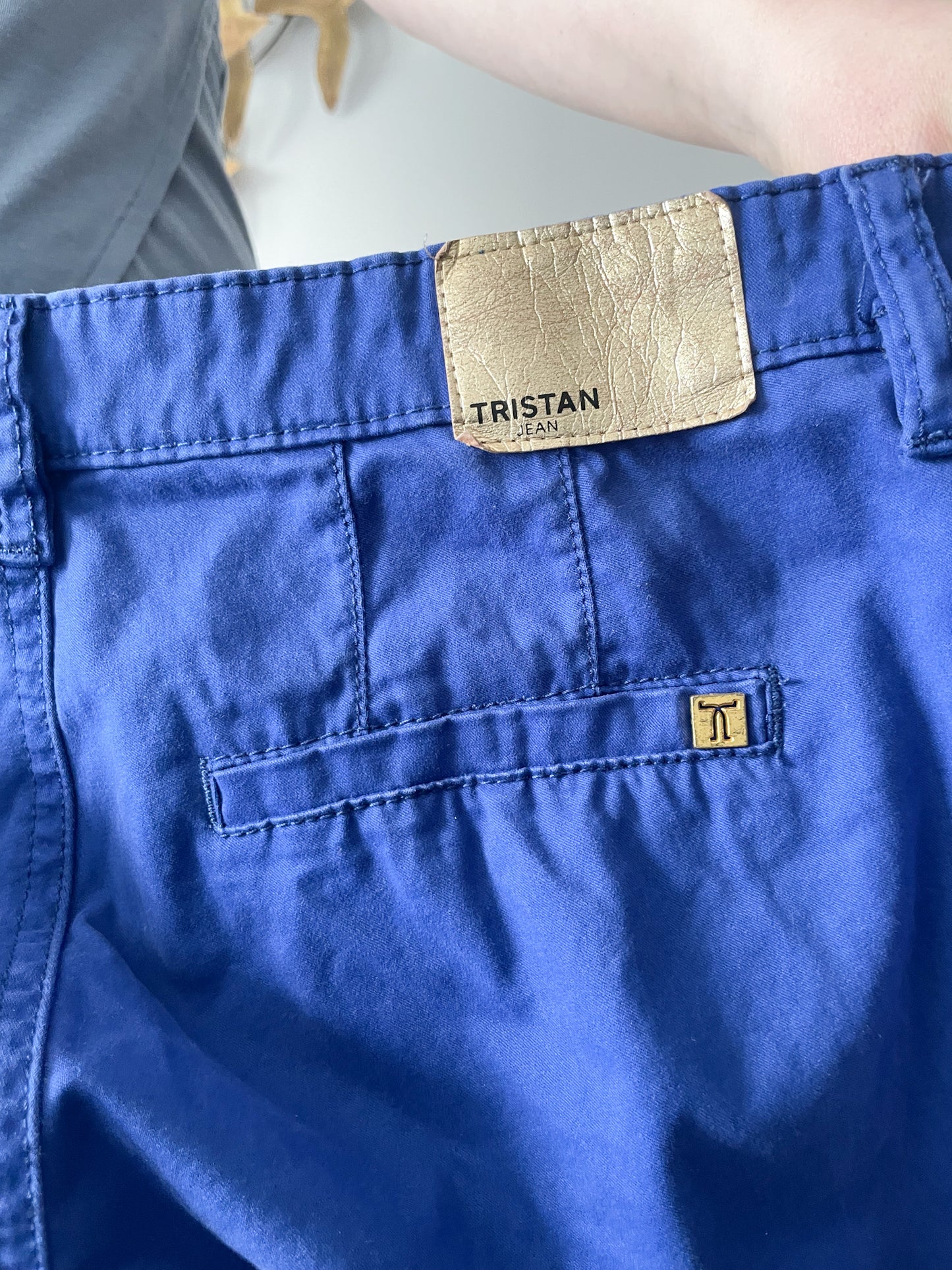 Tristan Royal Blue Mid Rise Tapered Pants - Large