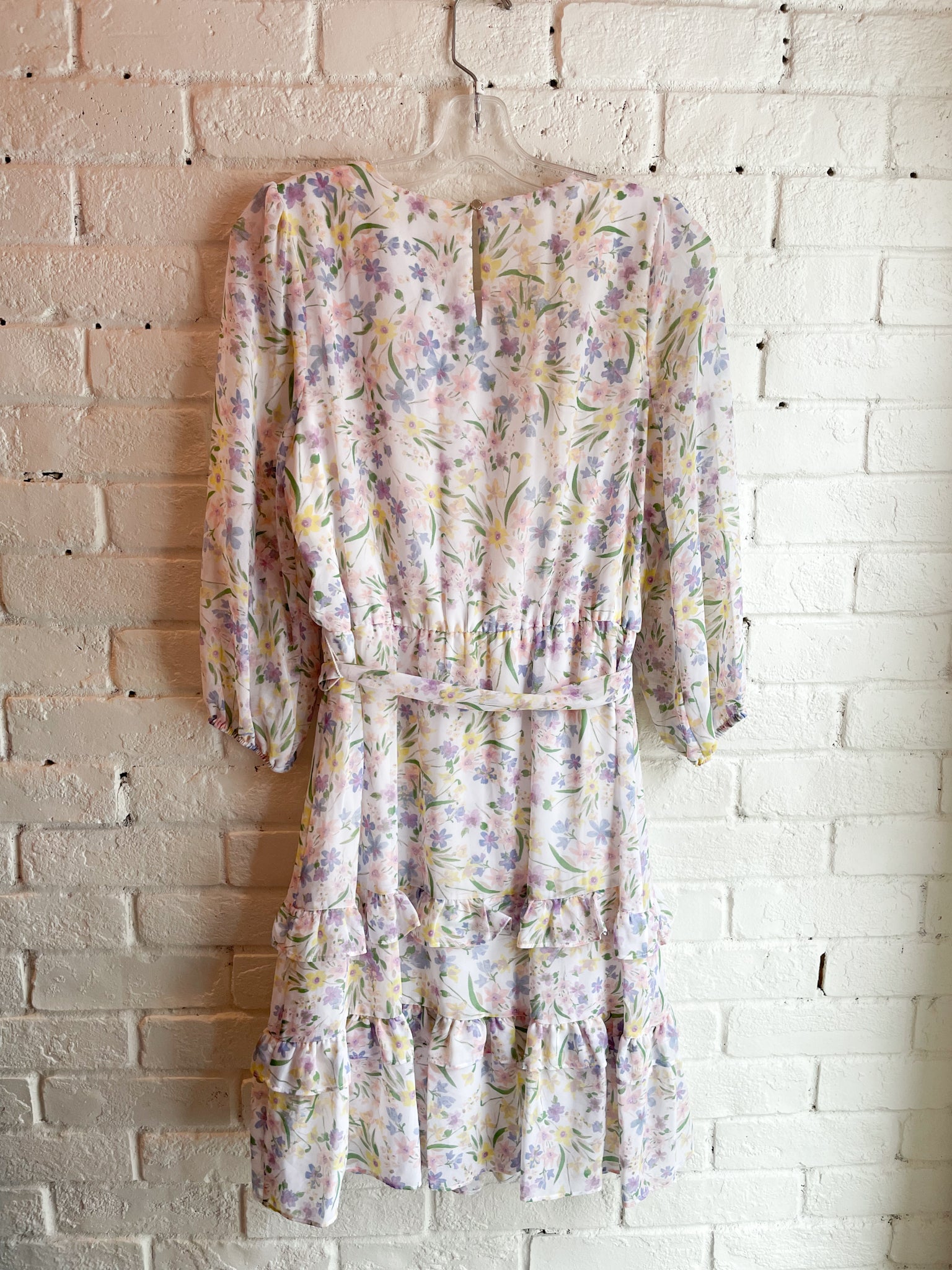 Calvin klein long floral cheap dress