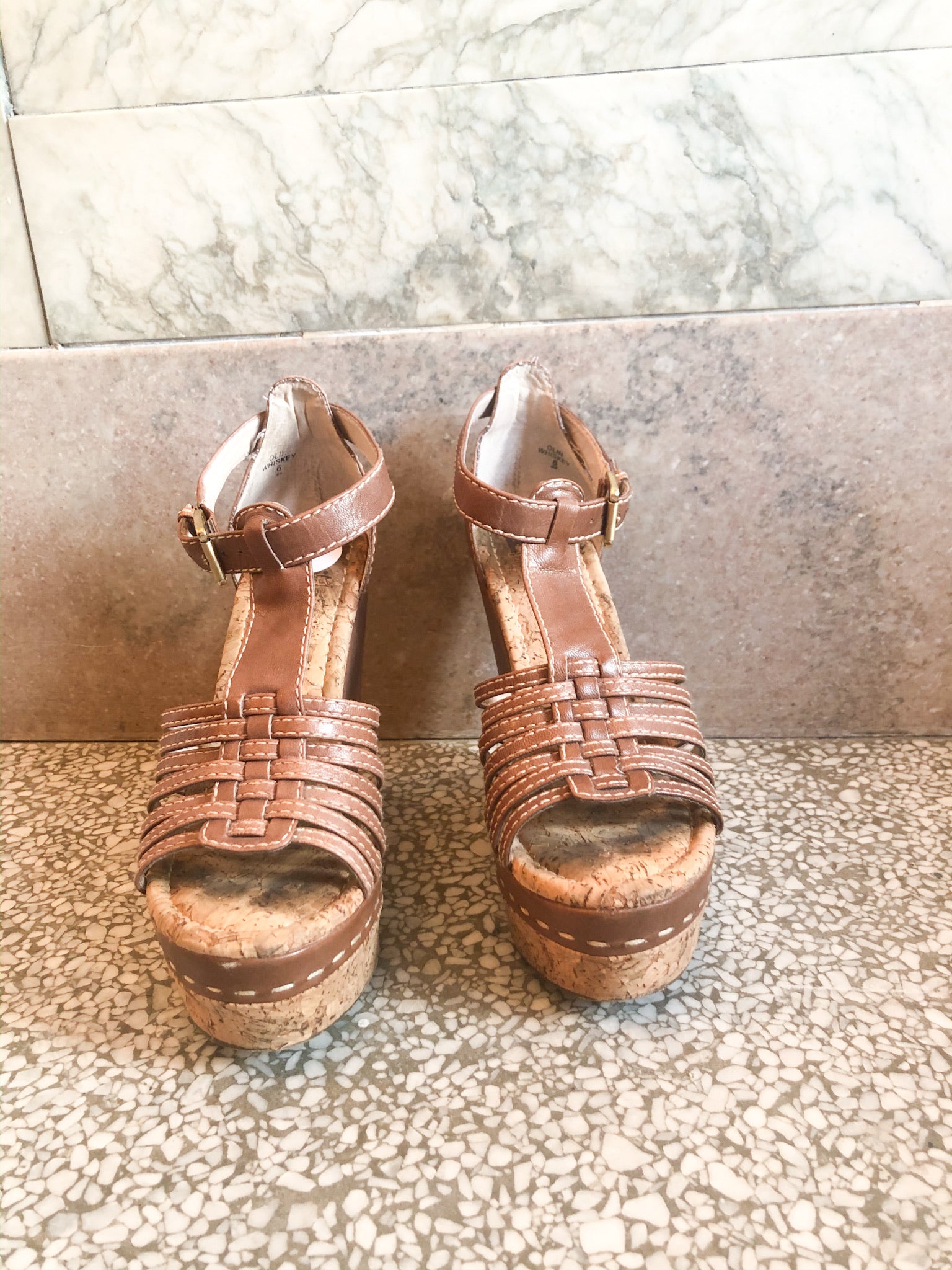 Wedge sandals size online 6