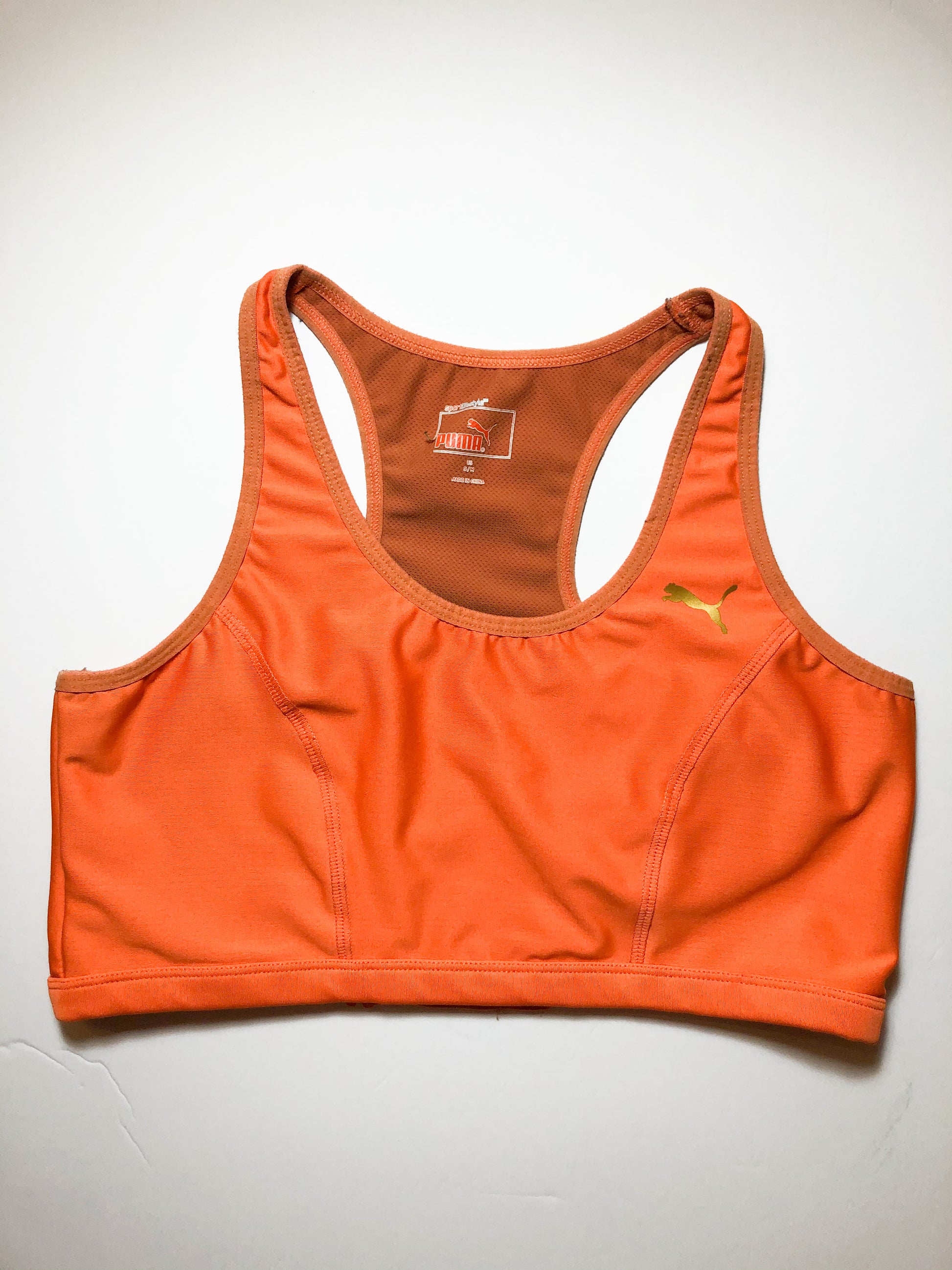 Puma Orange Sports Bra with Back Cutout - S/M – Le Prix Fashion