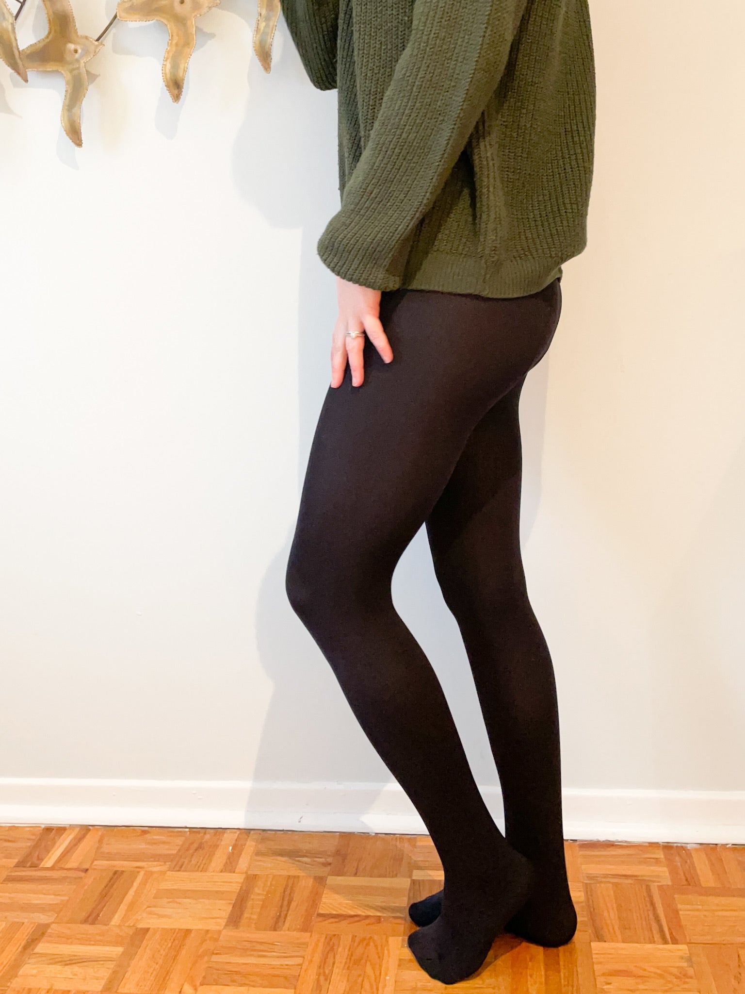 Black Footless Footless Tights for Women Ankle Length Pantyhose Plus Size  Available -  Canada