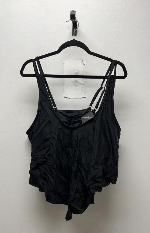 Marina Prime Black Ruffled Bikini Top NWT - XL/XXL – Le Prix